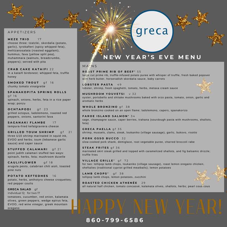 new year's eve menu