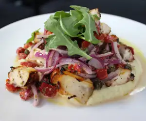 Grilled Octopus over Santorini fava