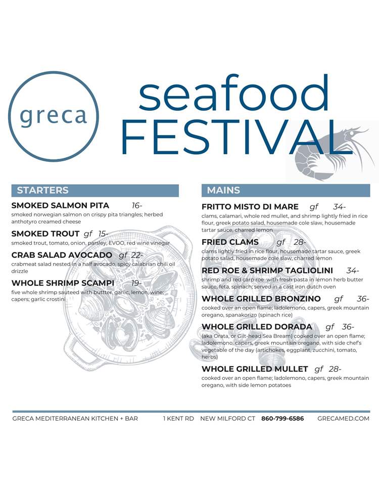 seafood fest menu