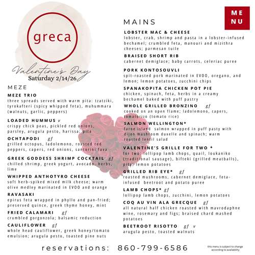 Valentine's Day at Greca