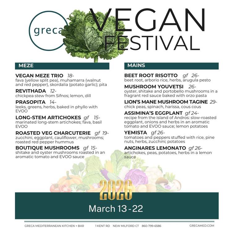 vegan menu
